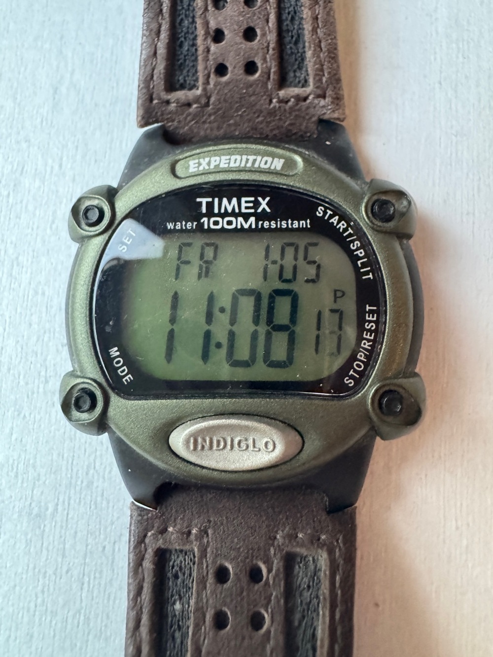 Timex Expedition Digital Watch in Olive Green and Brown